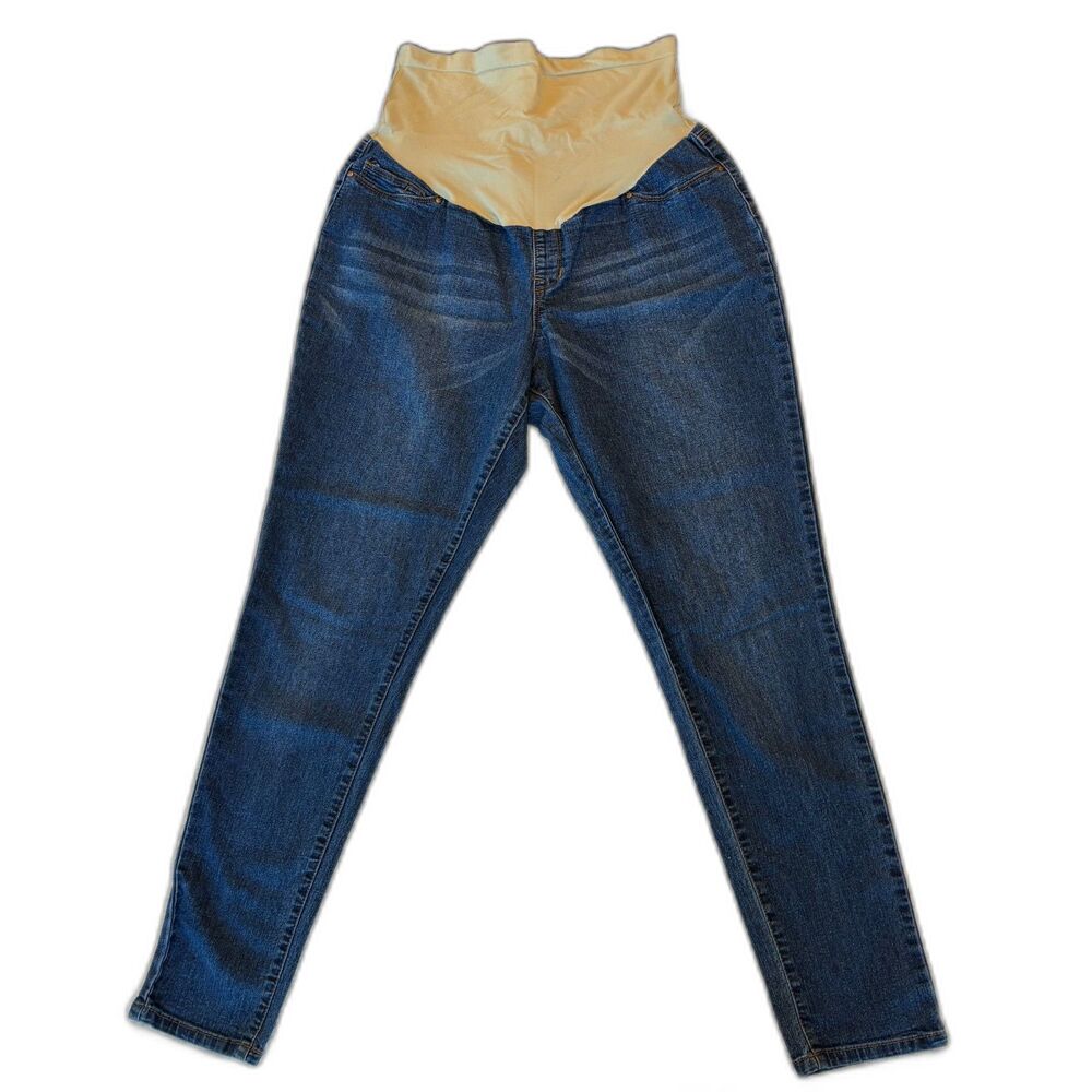 Hybrid & Company Maternity Jeans Pregnancy‎ Pants Medium Wash Skinny Jean 1X